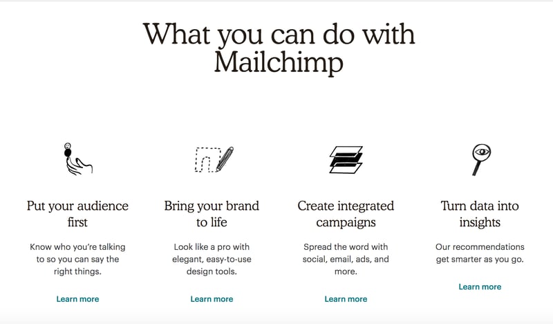 Mailchimp's functionality - email marketing software